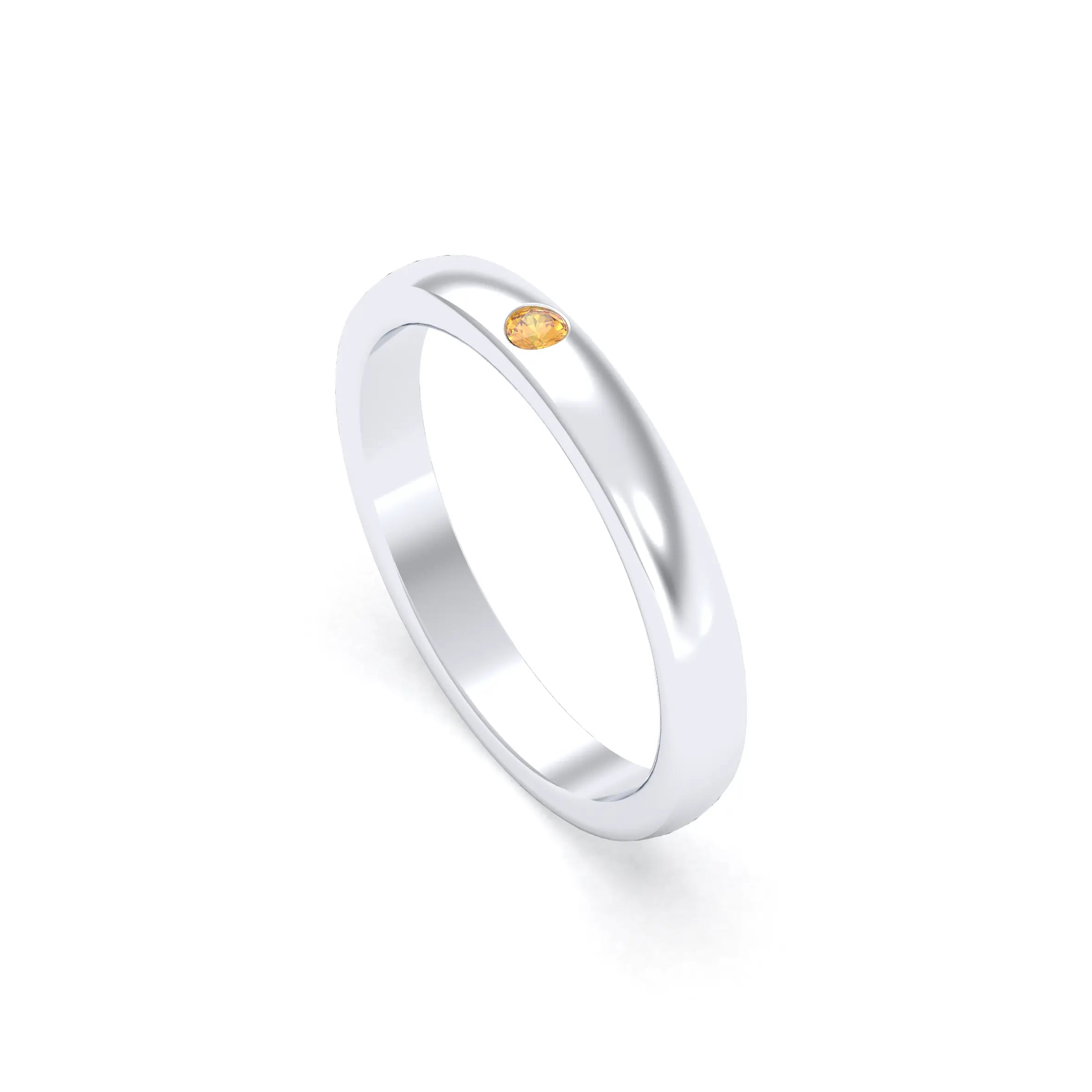 Bague Elisa Solitaire – L'Essence de l'Argent 950 et son Point de Lumière