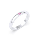 Bague Elisa Solitaire – L'Essence de l'Argent 950 et son Point de Lumière Grenat Rhodolite