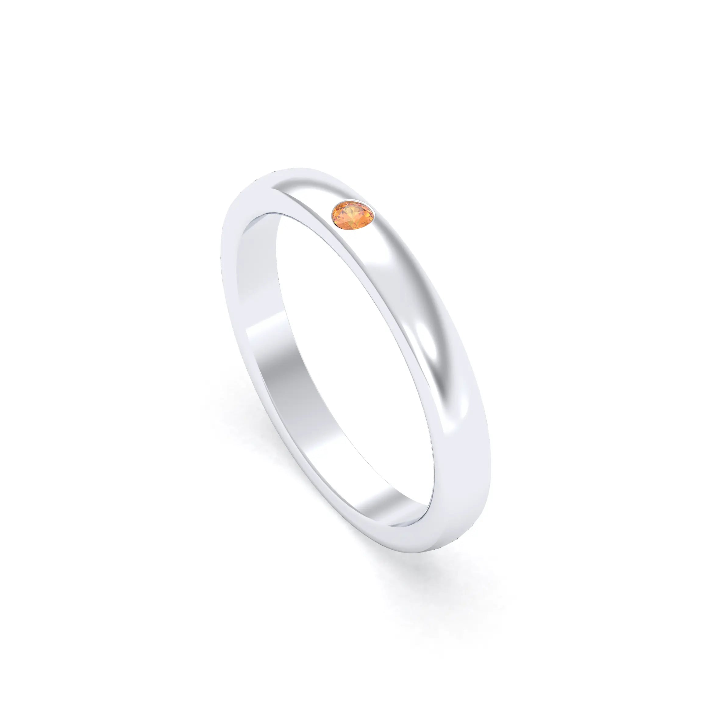 Bague Elisa Solitaire – L'Argent 950 sublimé par les Pierres Précieuses