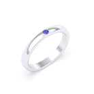 Bague Elisa Solitaire – L'Argent 950 sublimé par les Pierres Précieuses Saphir bleu