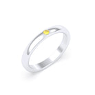 Bague Elisa Solitaire – L'Argent 950 sublimé par les Pierres Précieuses Saphir jaune