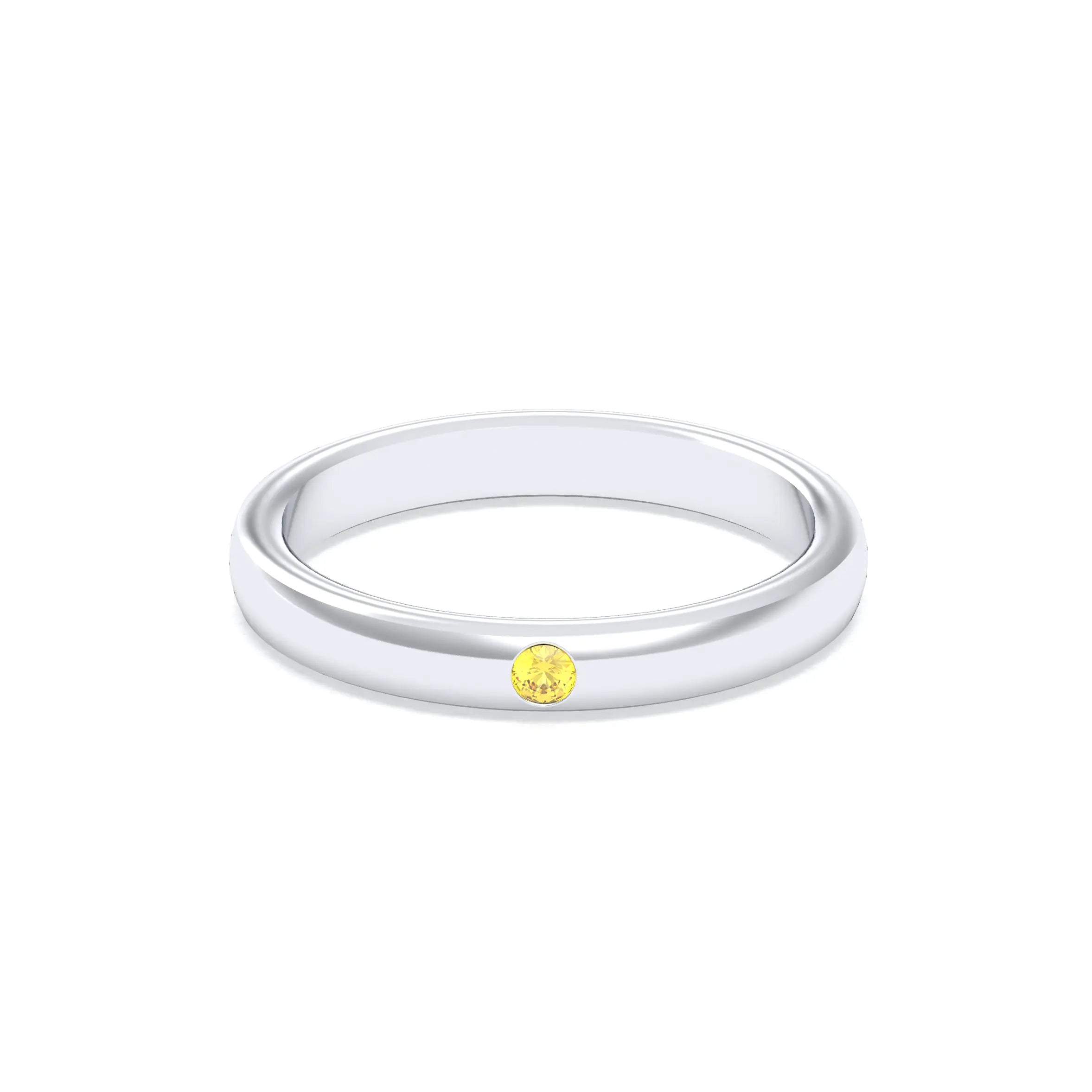 Bague Elisa Solitaire – L'Argent 950 sublimé par les Pierres Précieuses