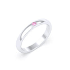 Bague Elisa Solitaire – L'Argent 950 sublimé par les Pierres Précieuses Saphir rose