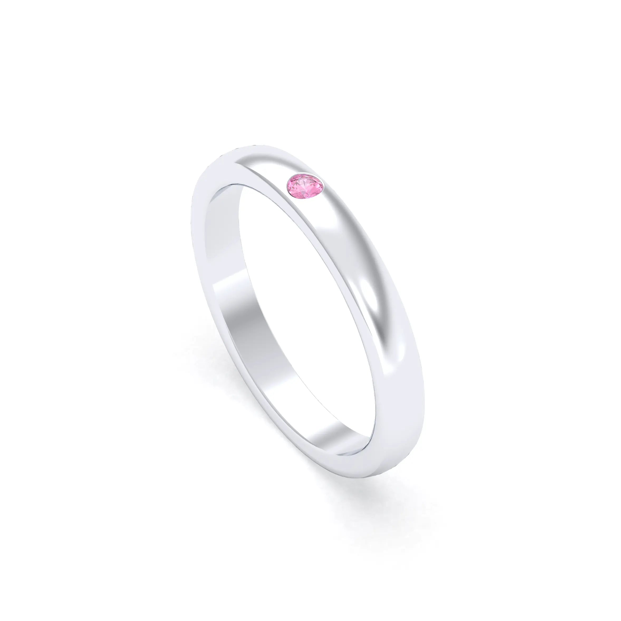 Bague Elisa Solitaire – L'Argent 950 sublimé par les Pierres Précieuses