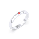 Bague Elisa Solitaire – L'Argent 950 sublimé par les Pierres Précieuses Saphir rouge