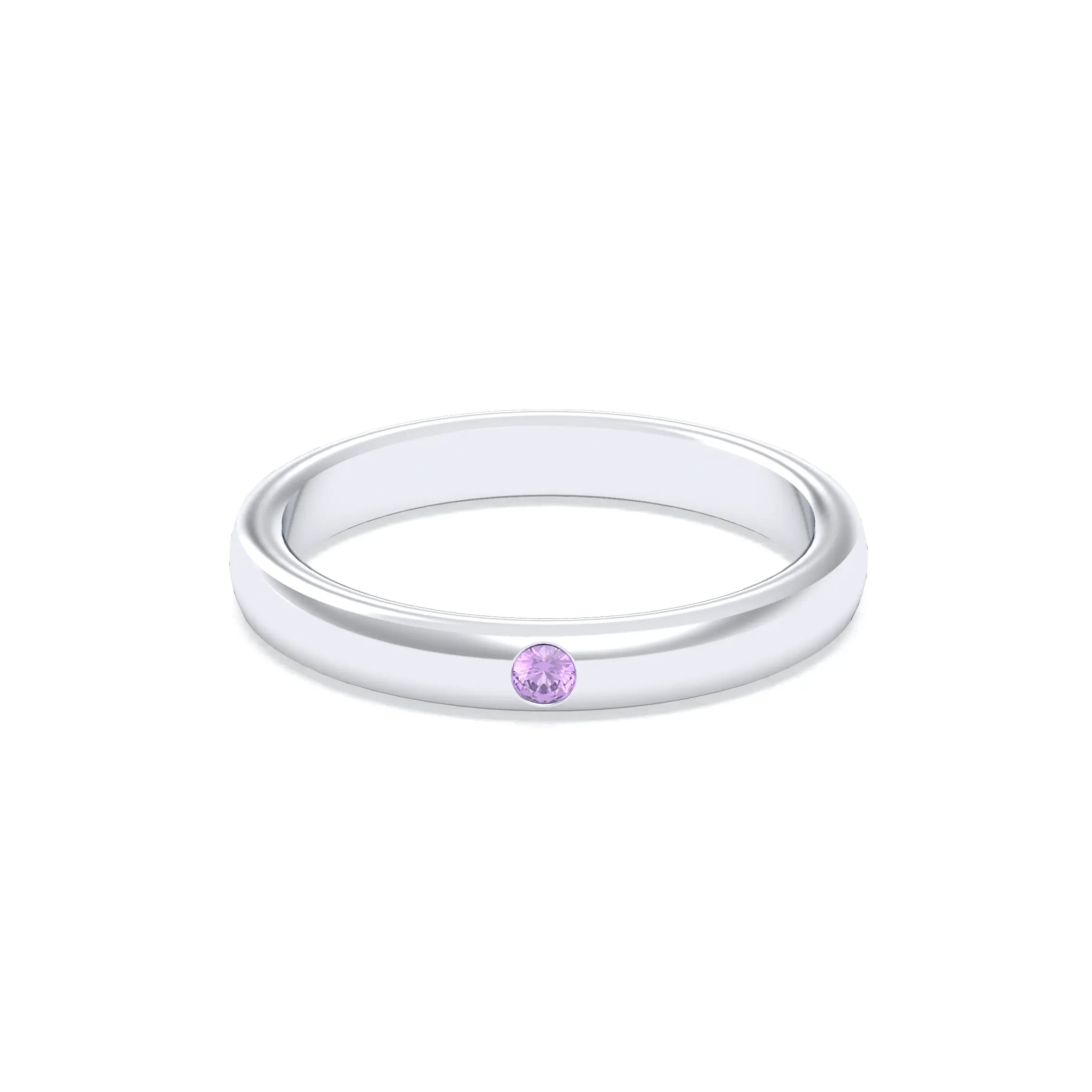 Bague Elisa Solitaire – L'Argent 950 sublimé par les Pierres Précieuses