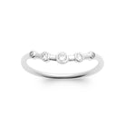 Bague fine constellation de zircons sertis clos en argent 925