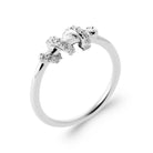 Bague fine nœud pavé de zircons en argent 925