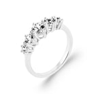 Bague fine rang de cinq zircons en dégradé en argent 925