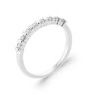 Bague fine zircons espacés sertis clos en argent 925