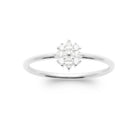 Bague fleur de zircons en argent 925