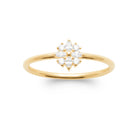 Bague fleur de zircons en plaqué or