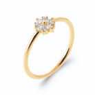 Bague fleur de zircons en plaqué or
