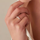 Bague grappe de zircons en plaqué or