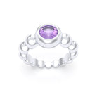 Bague Indiscrète — Solitaire « Boule » en Argent 950 et Pierre Fine