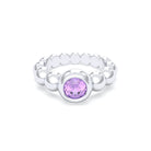 Bague Indiscrète — Solitaire « Boule » en Argent 950 et Pierre Fine