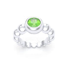 Bague Indiscrète — Solitaire « Boule » en Argent 950 et Pierre Fine