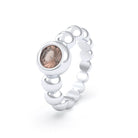 Bague Indiscrète — Solitaire « Boule » en Argent 950 et Pierre Fine