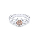 Bague Indiscrète — Solitaire « Boule » en Argent 950 et Pierre Fine