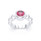 Bague Indiscrète — Solitaire « Boule » en Argent 950 et Pierre Fine