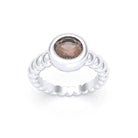 Bague “Indiscrète” 7mm en Argent 950 – Pierre Fine & Torsades