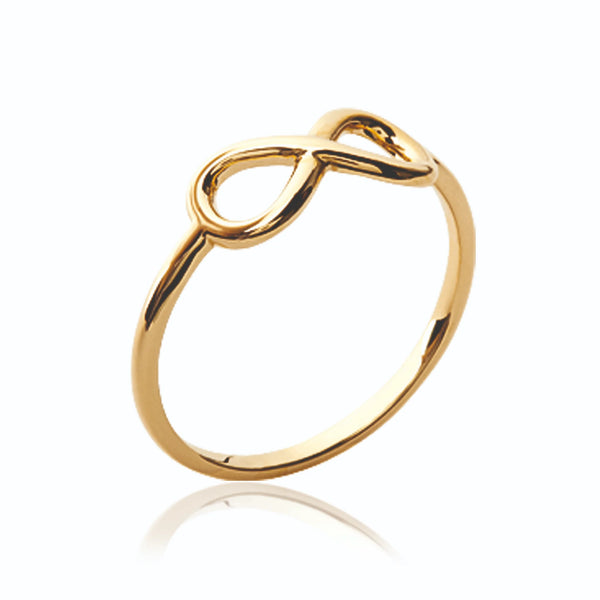 Bague infini noué en plaqué or