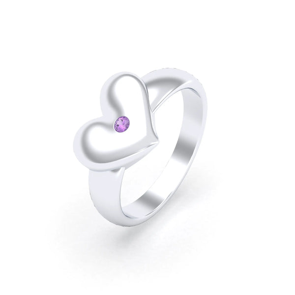Bague Étreinte en Argent : l’éclat d’un cœur sculpté sur mesure, autre vue