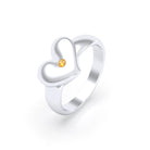 Bague Étreinte en Argent : l’éclat d’un cœur sculpté sur mesure