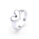 Bague Étreinte en Argent : l’éclat d’un cœur sculpté sur mesure