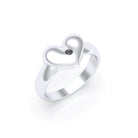 Bague Étreinte en Argent : l’éclat d’un cœur sculpté sur mesure