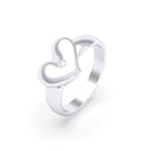 Bague Étreinte en Argent : l’éclat d’un cœur sculpté sur mesure