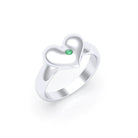 Bague Étreinte en Argent : l’éclat d’un cœur sculpté sur mesure