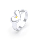 Bague Étreinte en Argent : l’éclat d’un cœur sculpté sur mesure