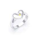 Bague Étreinte en Argent : l’éclat d’un cœur sculpté sur mesure
