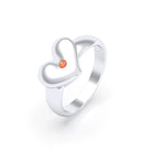 Bague Étreinte en Argent : l’éclat d’un cœur sculpté sur mesure