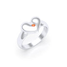 Bague Étreinte en Argent : l’éclat d’un cœur sculpté sur mesure