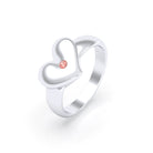 Bague Étreinte en Argent : l’éclat d’un cœur sculpté sur mesure