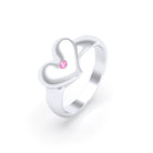 Bague Étreinte en Argent : l’éclat d’un cœur sculpté sur mesure