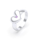 Bague Étreinte en Argent : l’éclat d’un cœur sculpté sur mesure