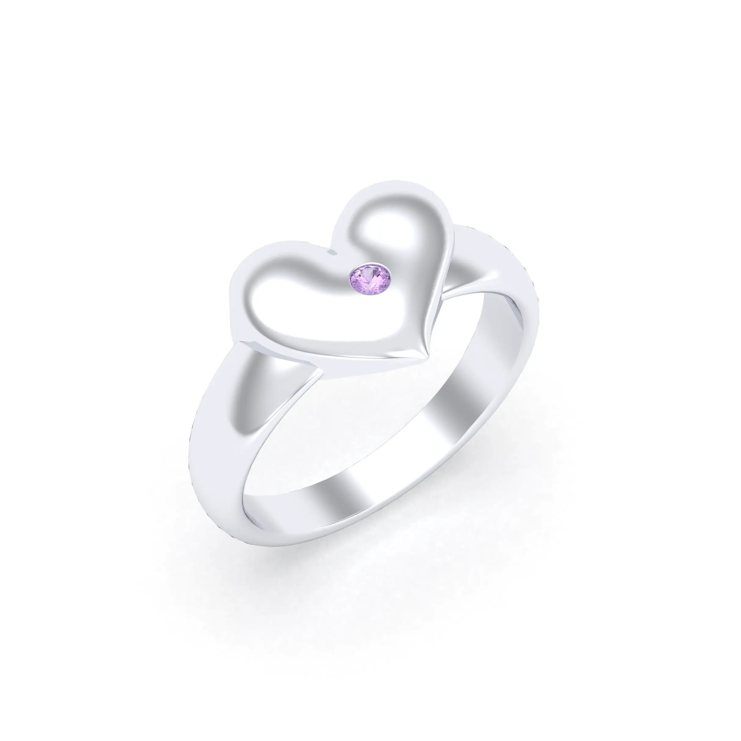 Bague Étreinte en Argent : l’éclat d’un cœur sculpté sur mesure