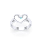 Bague Étreinte en Argent : l’éclat d’un cœur sculpté sur mesure Topaze