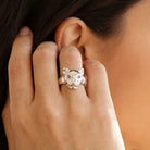 Bague Féline en Argent et Regard Précieux Personnalisable