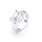 Bague Féline en Argent et Regard Précieux Personnalisable