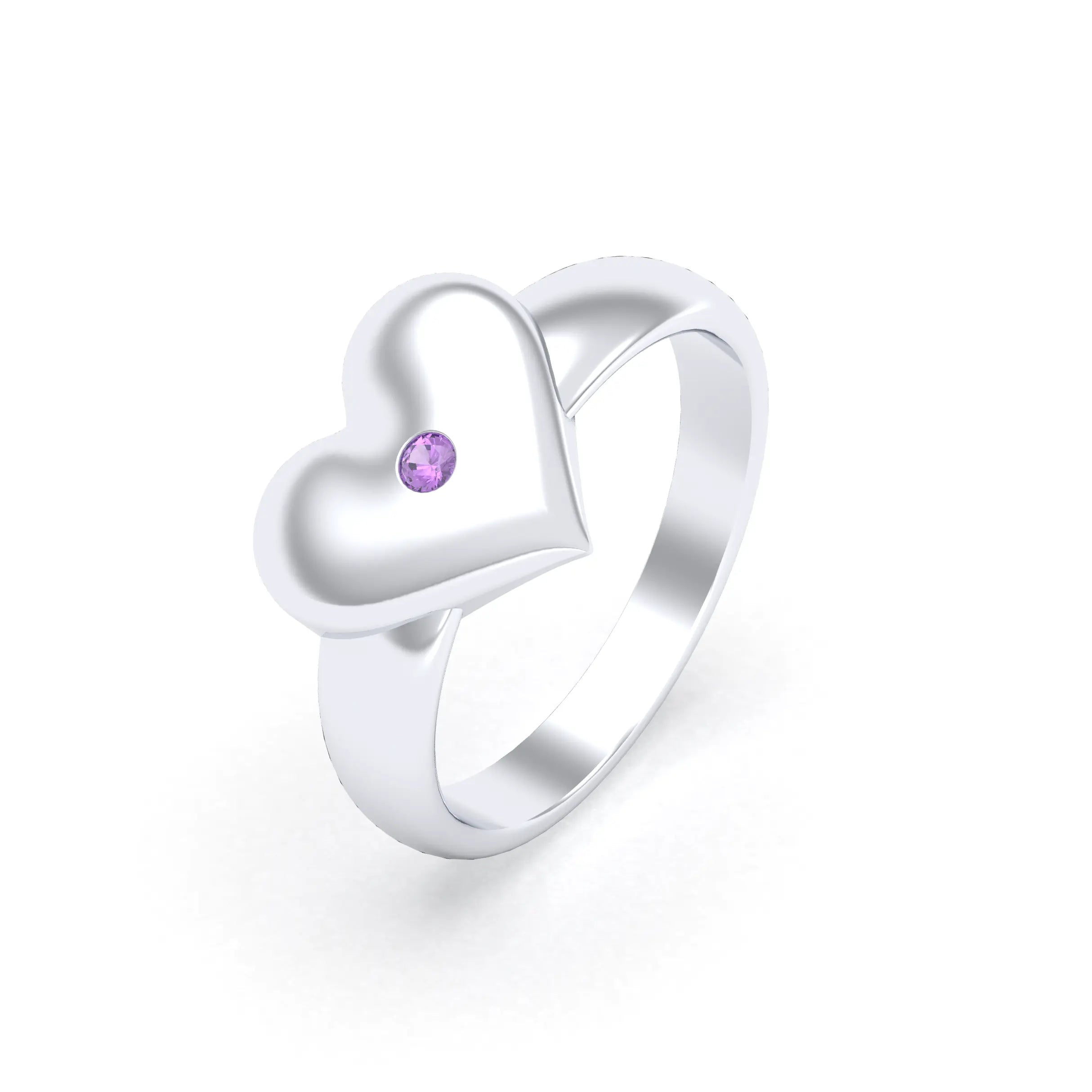 Bague Idylle en Argent : la pureté d’un cœur éternel et sur mesure