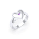 Bague Idylle en Argent : la pureté d’un cœur éternel et sur mesure