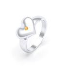 Bague Idylle en Argent : la pureté d’un cœur éternel et sur mesure