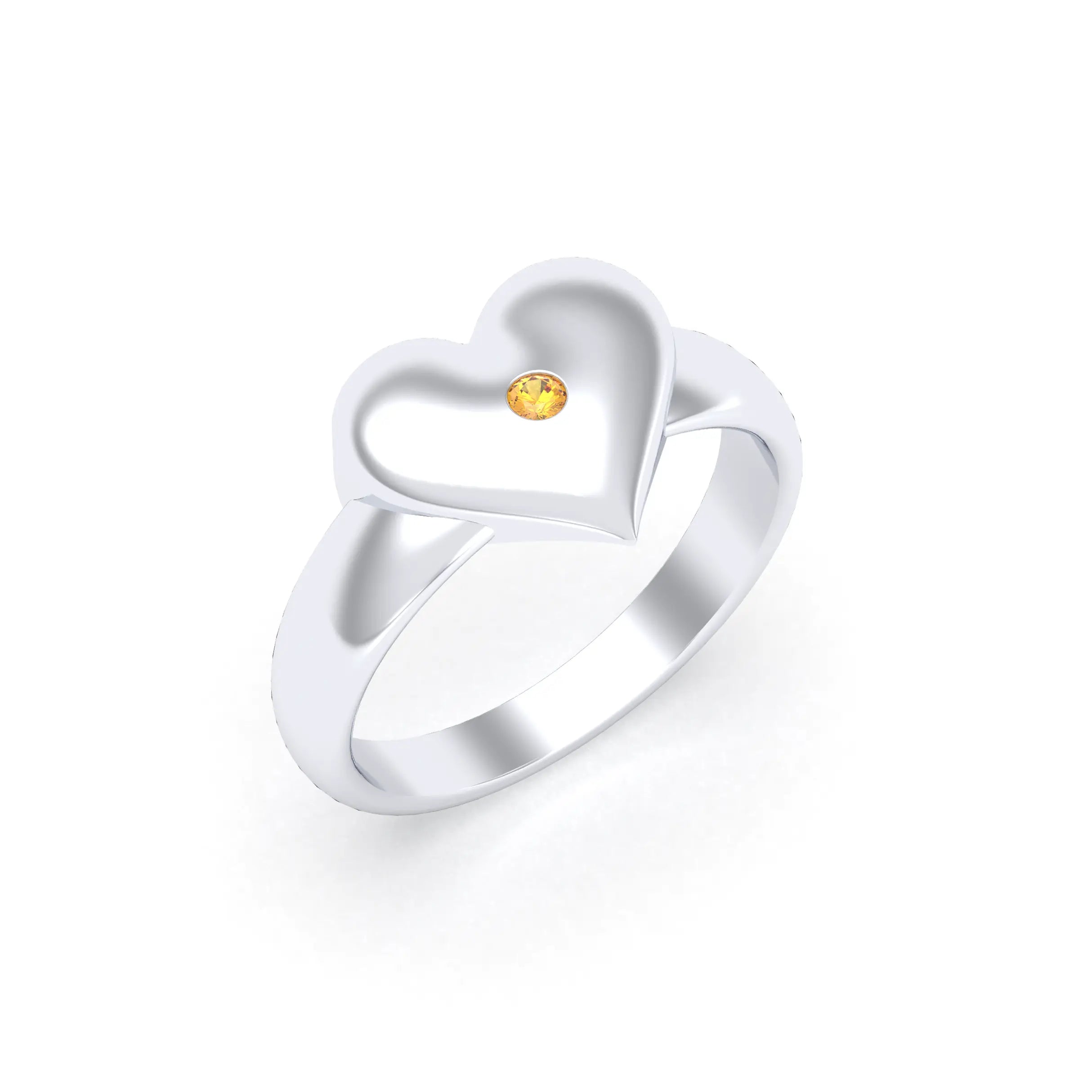 Bague Idylle en Argent : la pureté d’un cœur éternel et sur mesure