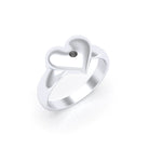 Bague Idylle en Argent : la pureté d’un cœur éternel et sur mesure