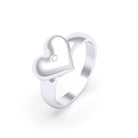 Bague Idylle en Argent : la pureté d’un cœur éternel et sur mesure