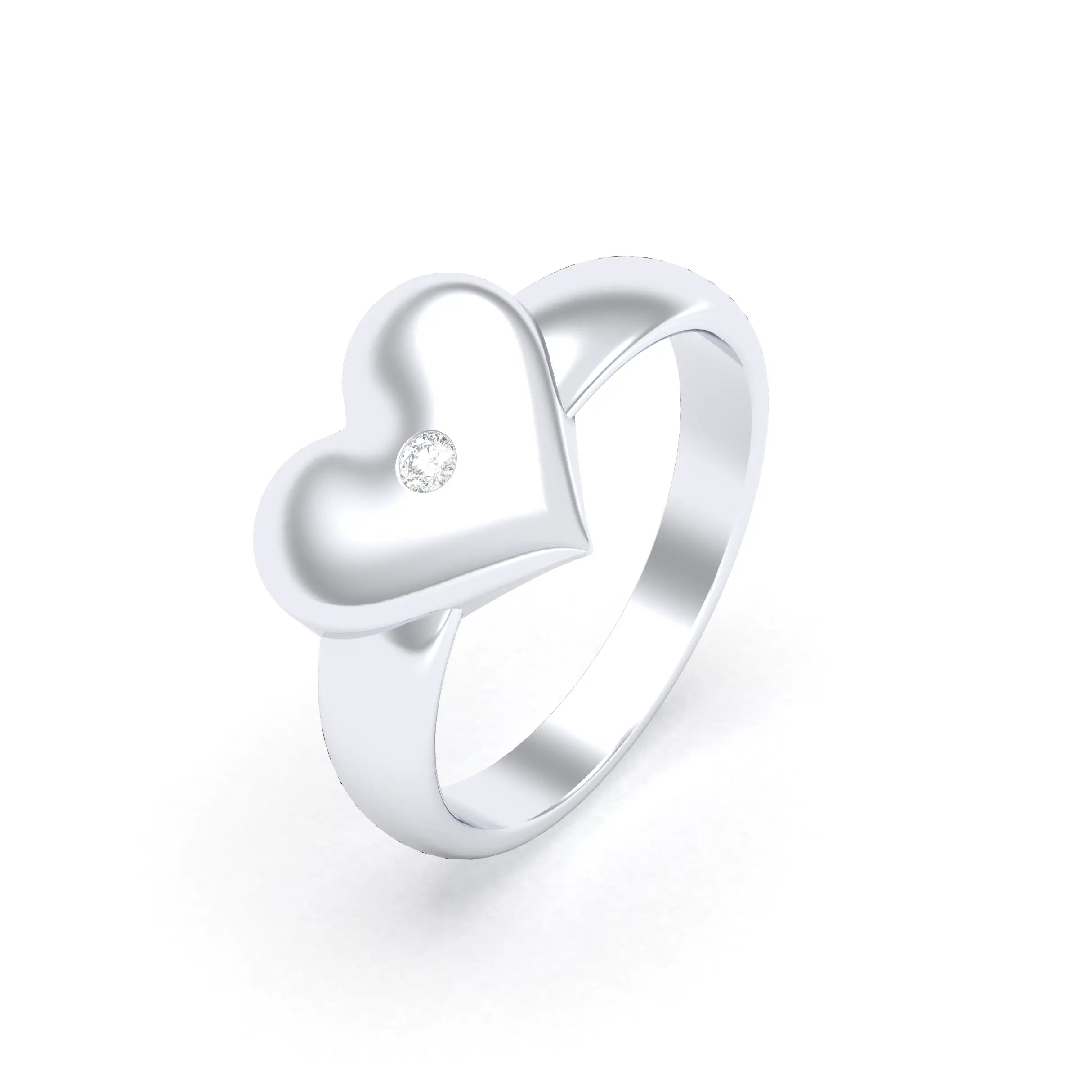 Bague Idylle en Argent : la pureté d’un cœur éternel et sur mesure